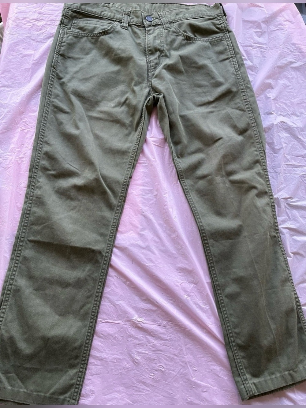 Levi’s Men's Olive Green Casual Pants Straight Casual Preppy Utility Sz 30